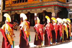 Mönche von tibetischen Buddhismus